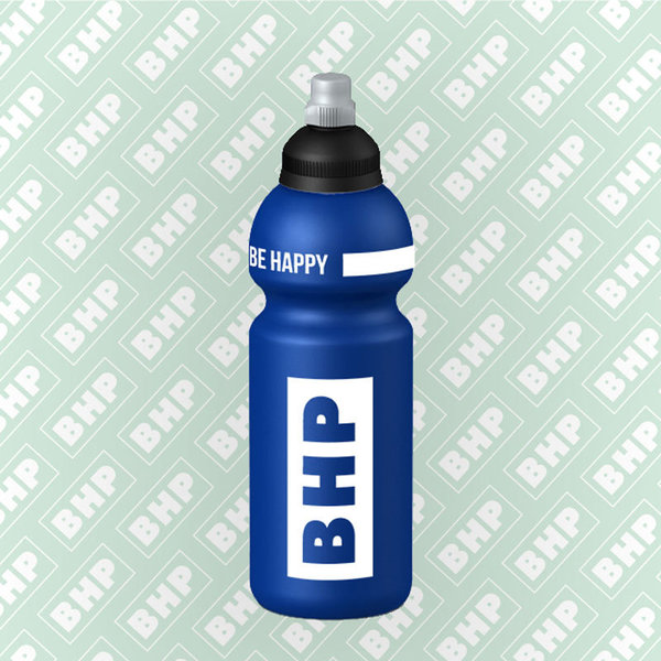 BHP Trinkflasche - Be Happy blau