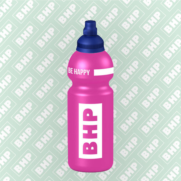 BHP Trinkflasche - Be Happy pink