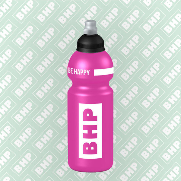 BHP Trinkflasche - Be Happy pink
