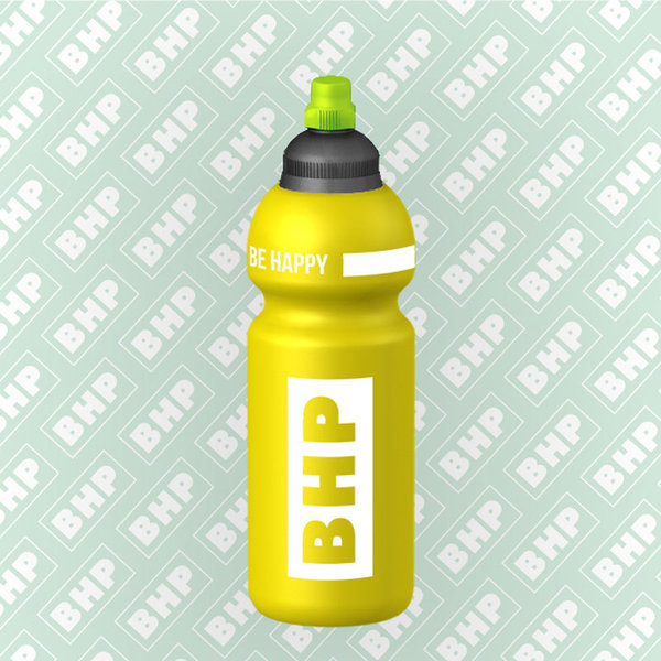 BHP Trinkflasche - Be Happy gelb