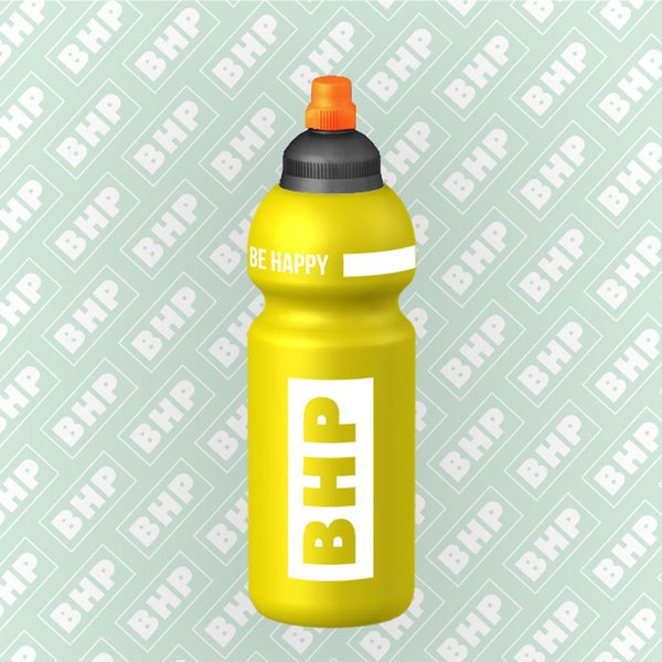BHP Trinkflasche - Be Happy gelb