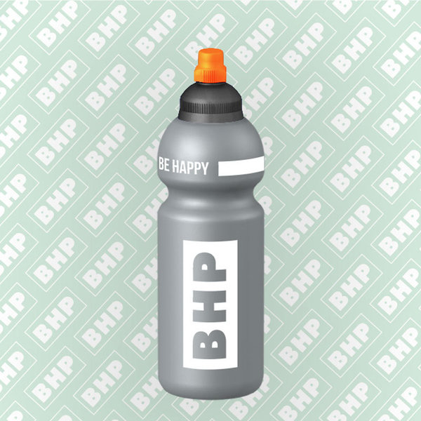 BHP Trinkflasche - Be Happy silber
