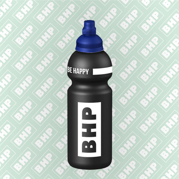 BHP Trinkflasche - Be Happy schwarz