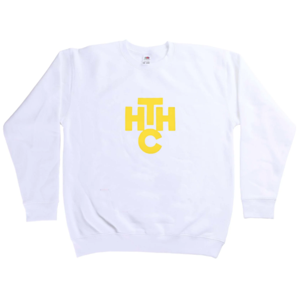 HTHC-Sweater, weiß/gelb